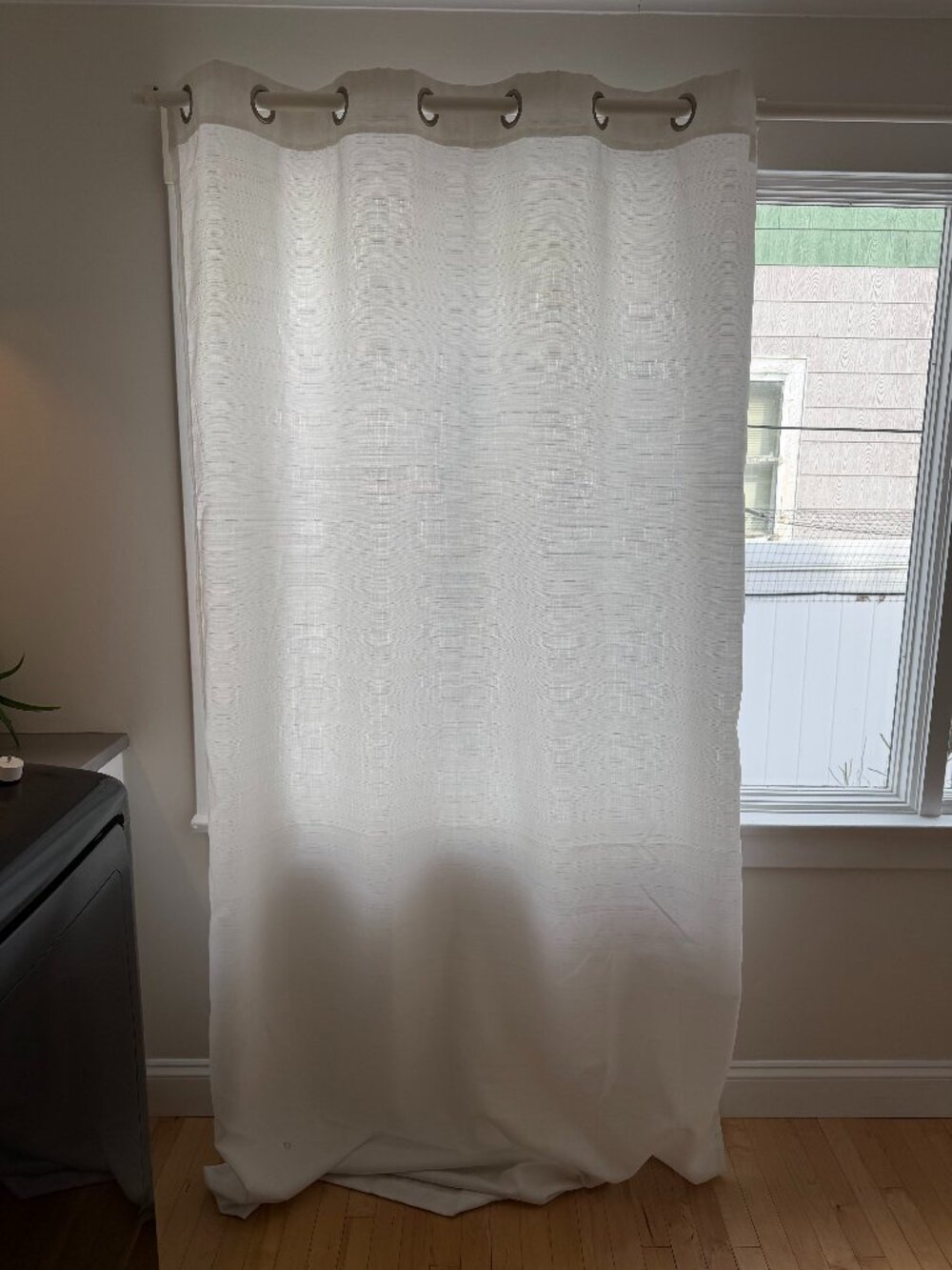 108" x 52" Linen / Semi-sheer Curtains (Set of 4) - White